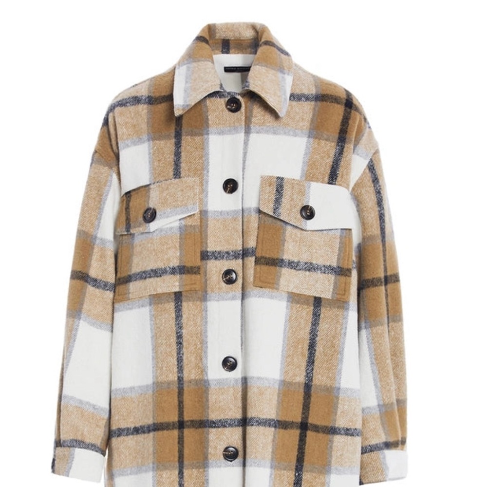 Naked Wardrobe Plaid Boyfriend Jacket